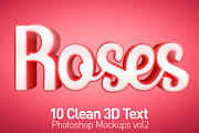 Clean 3D Photoshop Text Mockups Vol2, a Mockup by Creative Graphics (Thumbnail 5 of 10)