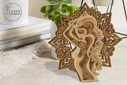 Women Silhouette Ornamented Template, a Design Template by LaserCutano (Thumbnail 7 of 7)