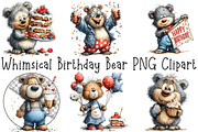 Whimsical Birthday Bear PNG Clipart, an Illustration by OK Design (Thumbnail 3 of 6)