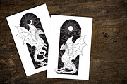Dragons - hand drawn vector arts, an Animal Illustration by Croisy (Thumbnail 3 of 5)