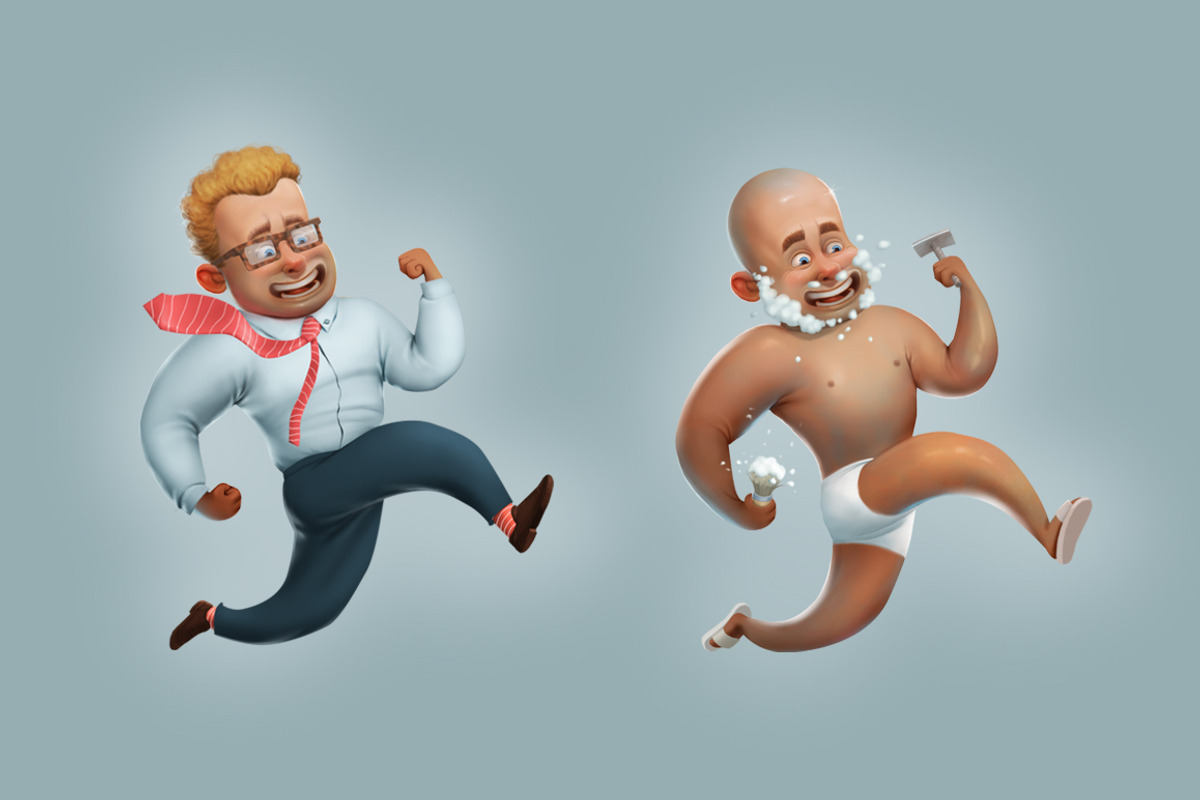 Running man characters, a Work Illustration by lemonoff (Photo 3 of 4)