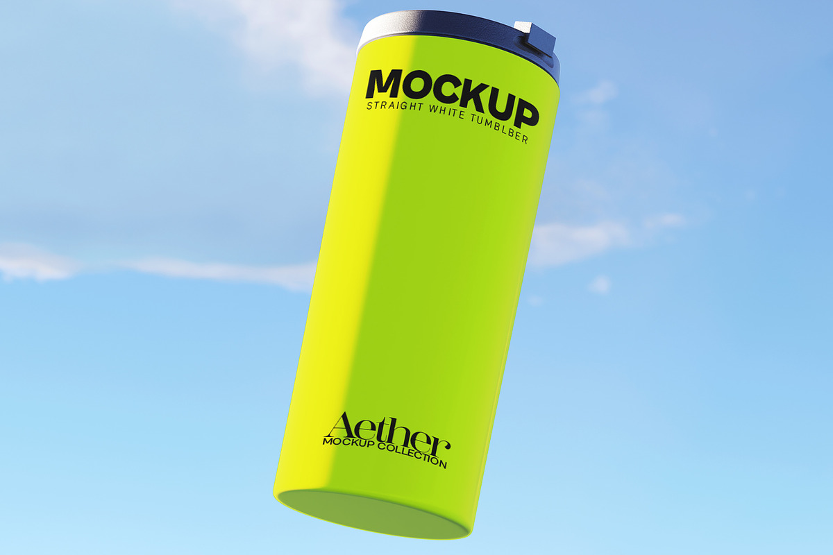 Straight Silver Tumbler Mockups, a Cups & Container Mockup by Banana Mockups (Photo 6 of 6)