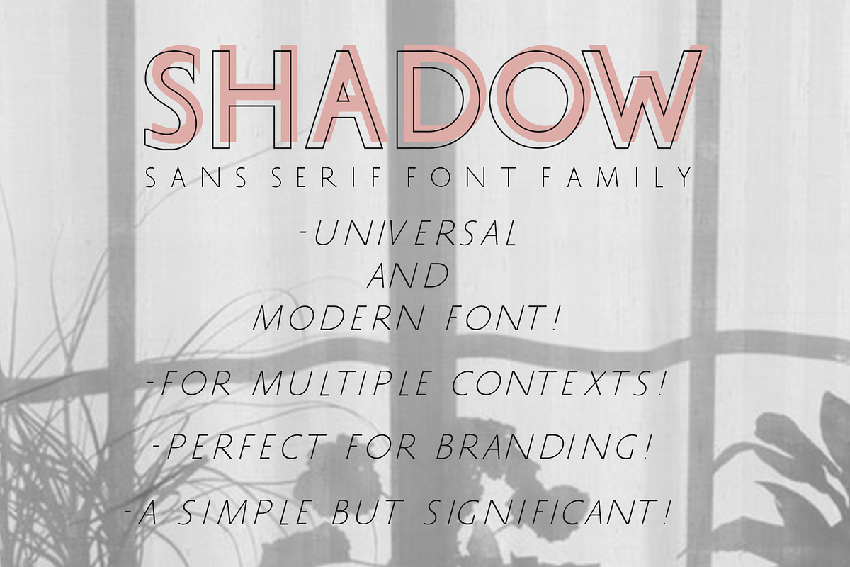 SHADOW Sans Serif Font Family, a Sans Serif Font by Anna Zakharchenko (Photo 14 of 19)
