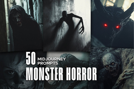 50 Monster Horror Midjourney Prompts