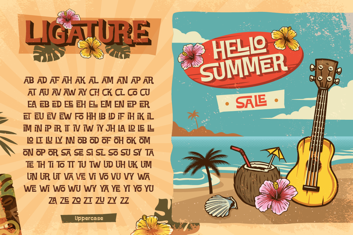 Mokila - Hawaiian Display Typeface, a Sans Serif Font by Burntilldead (Photo 7 of 12)