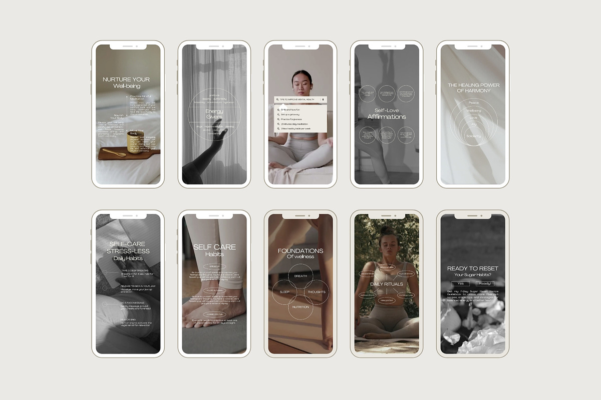 100 Wellness Reel Templates, a Social Media Template by Instprofi | Studio Estimo (Photo 5 of 11)