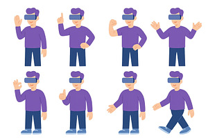 Virtual reality avatars engaging in, a Technology Illustration by ZinetroN