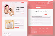 Beauty Care Web Landing Page, a Landing Page Template by UICreative (Thumbnail 4 of 4)