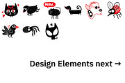 216 Cute Monsters & Design Elements, an Object Illustration by crafty (Thumbnail 11 of 16)