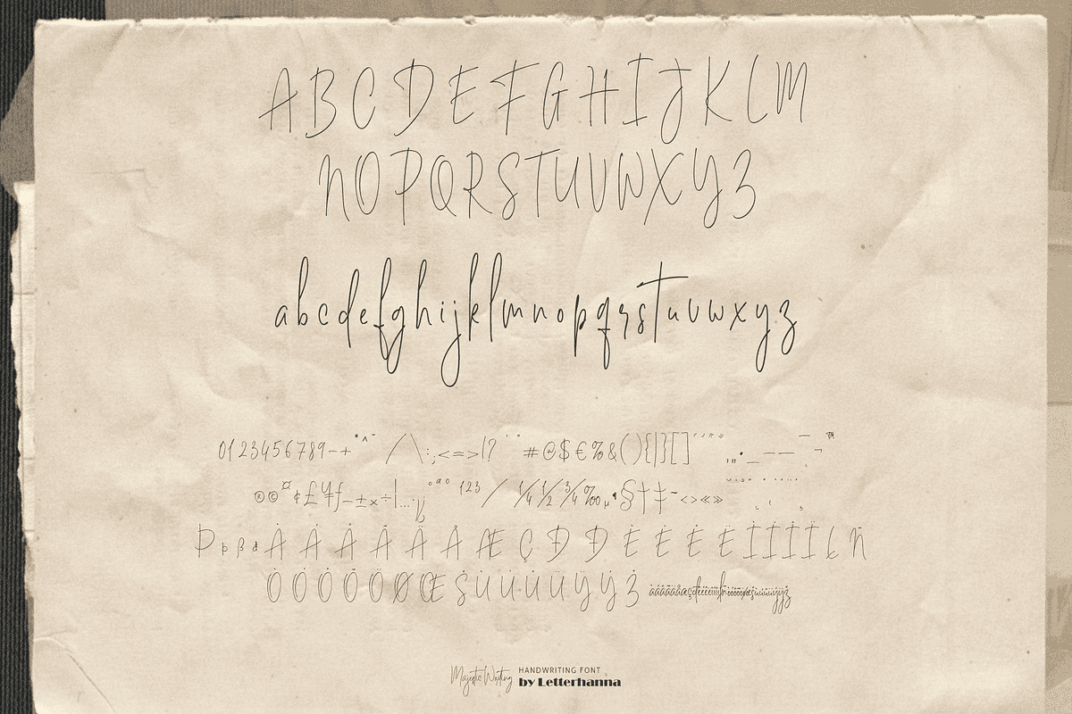 Majestic Writing Signature Font, a Handwritten Font by Letterhanna Studio (Photo 5 of 14)