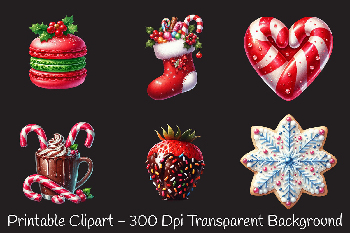 Christmas Candy Canes & Sweets Clipa, an Illustration by RobertsArt (Photo 6 of 7)