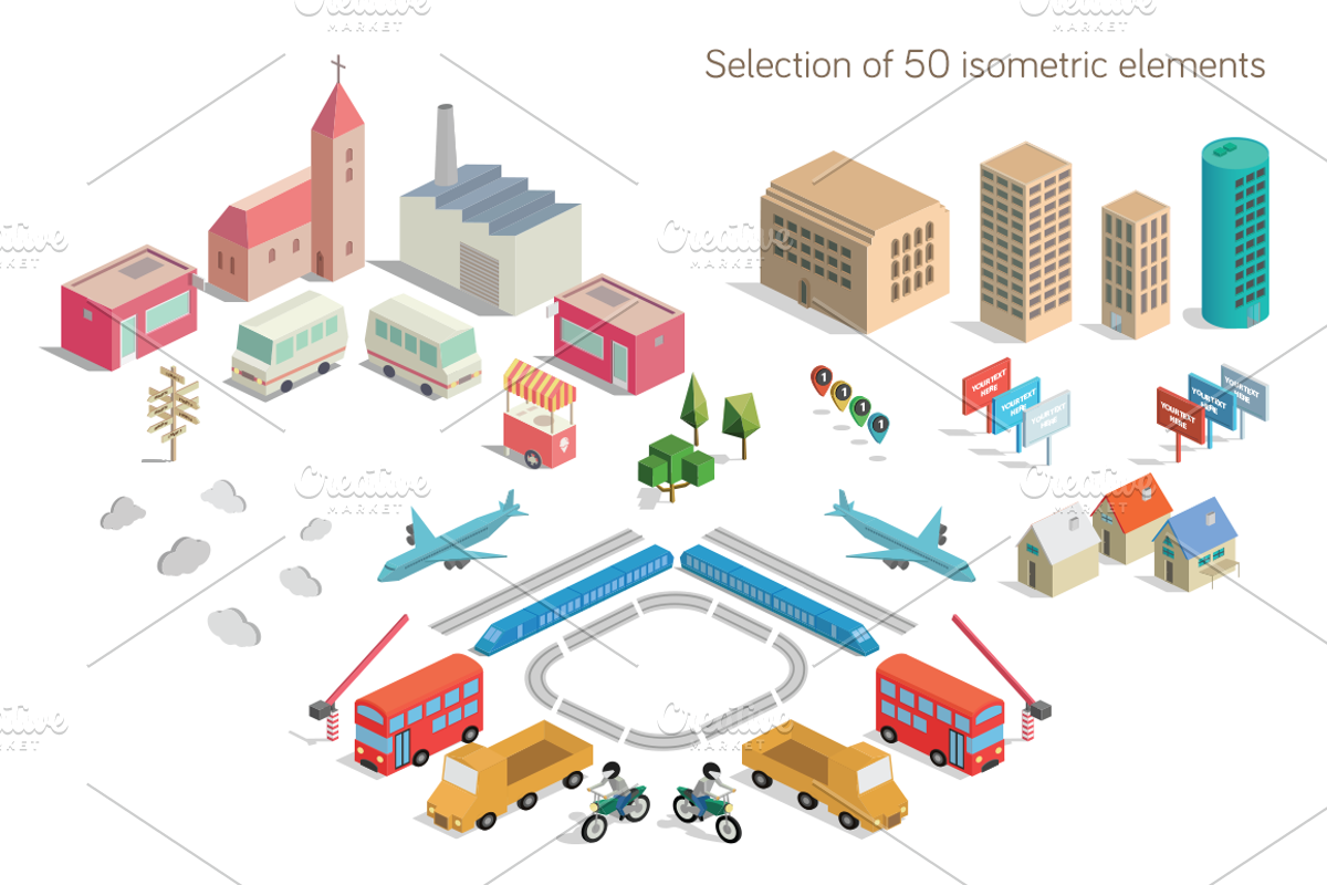 Isometric City Map Builder Vector, an Illustration by Vectopus.com (Photo 3 of 5)