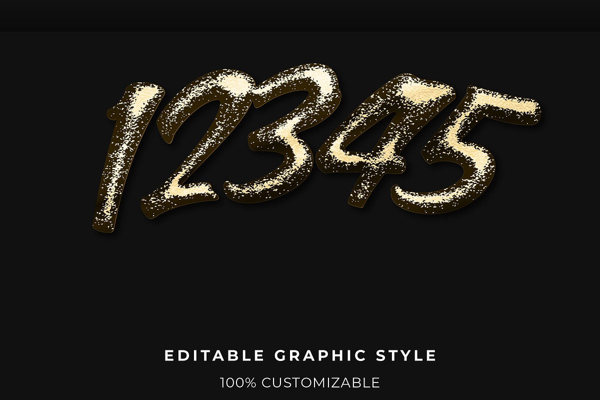 Glitter Gold Script Text Effect, a Templates & Theme by studiogstock (Photo 2 of 2)