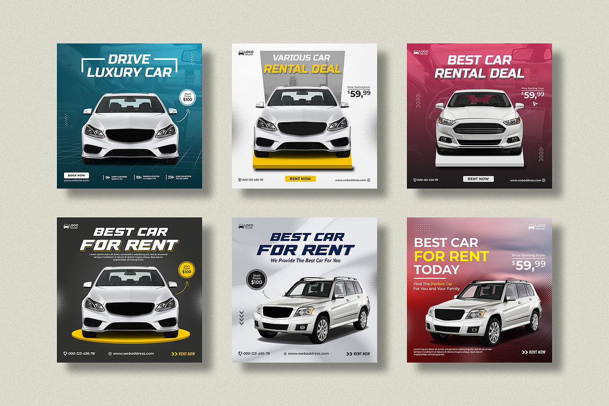 Car rental instagram stories bundle, a Social Media Template by MnGfx (Photo 2 of 4)
