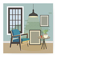 Modern interior set, a Decorative Illustration by Good Studio (Thumbnail 2 of 5)