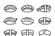 390 Sushi Restaurant Icons, an Outline Icon by adenpinkstore (Thumbnail 6 of 13)