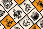 Vintage Casino Vector Illustration, a Person Illustration by Creative Stall (Thumbnail 5 of 9)