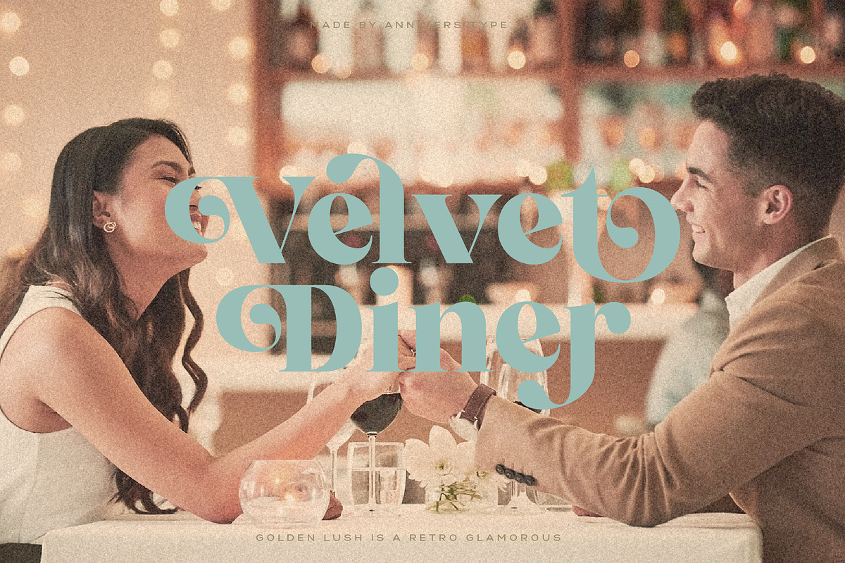 Golden Lush a Retro Glamorous, a Serif Font by Annivers Type (Photo 4 of 10)
