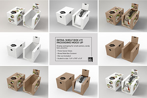 Retail Shelf Box 11 Packaging Mockup