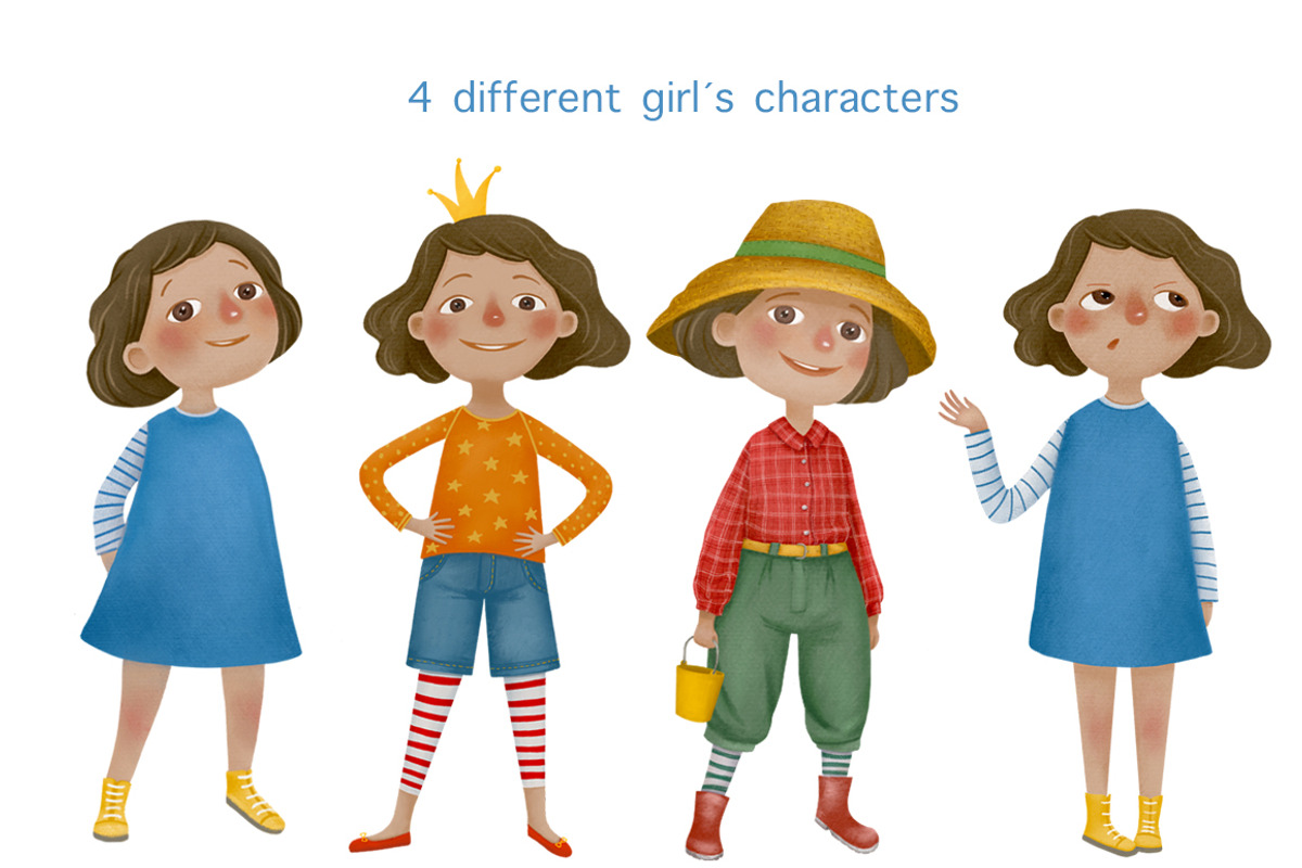 Busy girl - Raster illustrations set, an Animal Illustration by Mockup Up! (Photo 2 of 6)