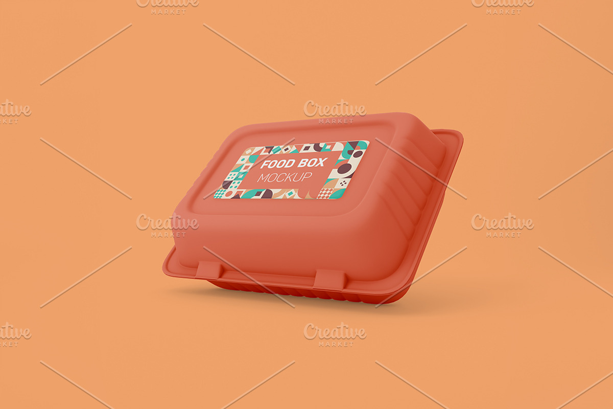 Food Box Mockup, a Packaging Mockup by Qaleb Studio (Photo 1 of 3)