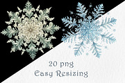 Christmas Snowflake Clipart, a Seasonal Illustration by GalaDesign03 (Thumbnail 4 of 6)