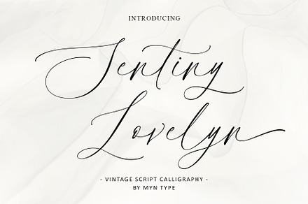 Sentiny Lovelyn - Script Calligraphy, a Handwritten Font by Myn Type