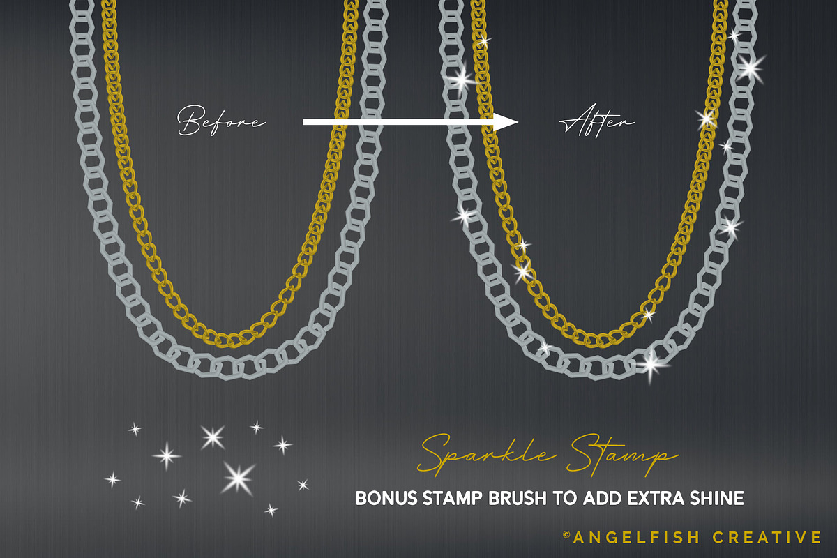 Metal Chains Procreate Brush Set