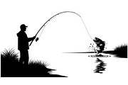Fishing Silhouette Vector Bundle, an Illustration by hafijul (Thumbnail 9 of 51)
