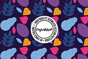 Leaves Seamless Pattern in 3 Colors, a Pattern Graphic by OLLYSWEATSHIRT DSGN INC. (Thumbnail 2 of 3)