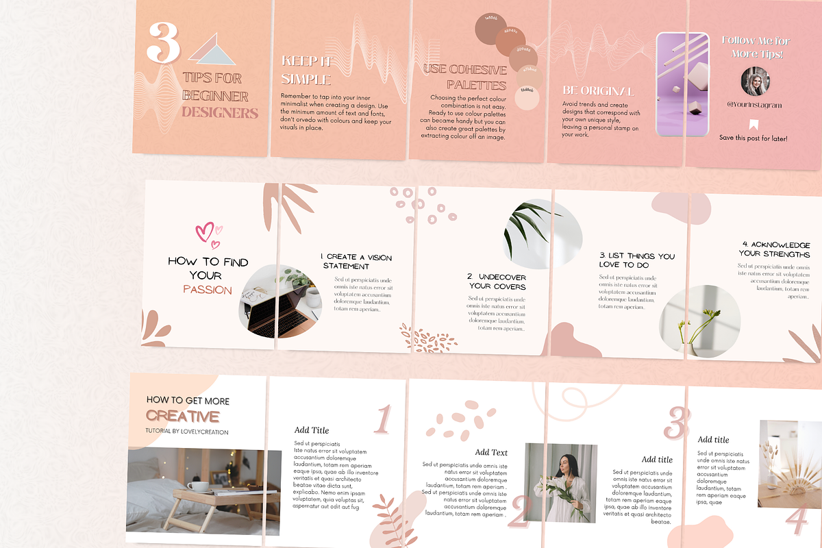 Canva Instagram Carousel Template, a Social Media Template by PittaFinePrint (Photo 7 of 10)