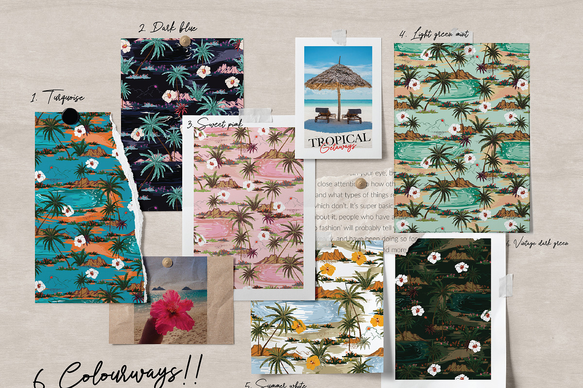 Tropical Getaways, a Pattern Graphic by MSNTY STUDIOX (Photo 3 of 17)