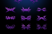 Futuristic Neotribal Chrome Shapes, an Object Graphic by Svaha Graphic Studio (Thumbnail 3 of 6)
