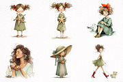 Watercolor Summer Girl Clipart, an Illustration by DreamArtGraphic (Thumbnail 5 of 8)