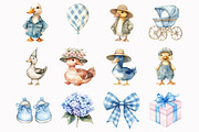 Watercolor Boy Goose Clipart, a Seasonal Illustration by Design Market (Thumbnail 3 of 4)