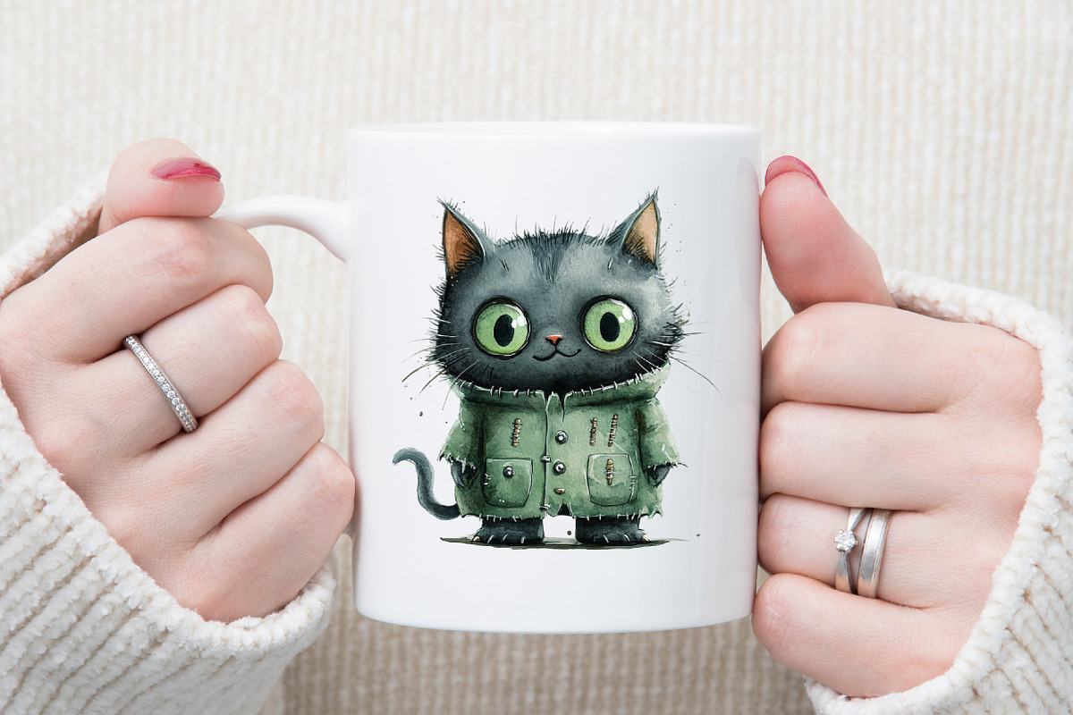 Quirky Halloween Cat Clipart, an Illustration by Sublimation Artist (Photo 5 of 6)