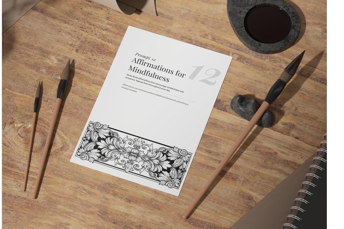 50 Mindfulness Prompts for Everyday, a Stationery Template by The Blog Creative (Photo 8 of 9)