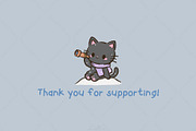 Black Cat Christmas Winter Forest, an Animal Illustration by Blumensdiary (Thumbnail 7 of 7)