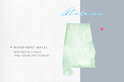 Watercolor Map of Alabma, a Graphic by Beloved Paper (Thumbnail 4 of 6)