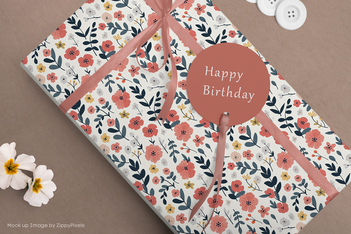 Happy Little Flowers SeamlessPattern, a Pattern Graphic by STUDIO CHOTI (Photo 5 of 8)