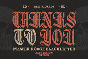 Master Rough Blackletter Typeface, a Blackletter Font by alit design (Thumbnail 17 of 17)