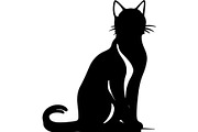 Cute Cat Silhouette Mega Vector Bund, an Animal Illustration by Designer_Momina (Thumbnail 3 of 34)