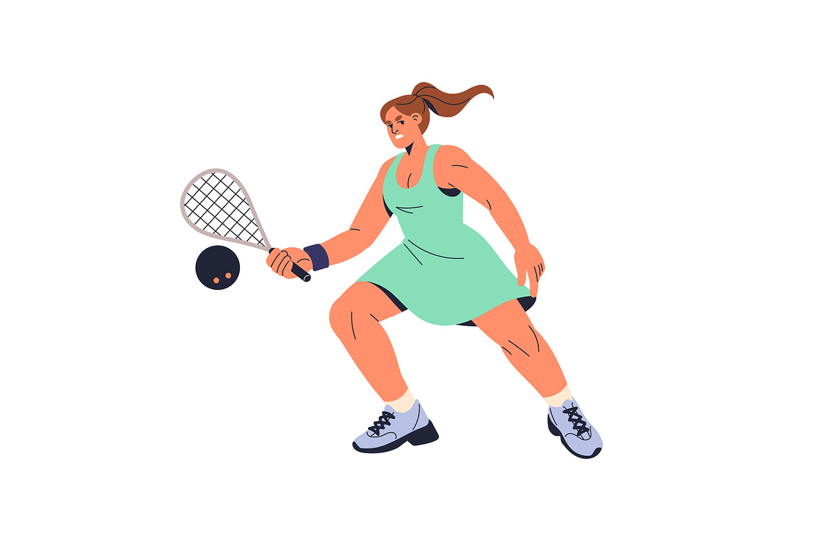 Squash players. People play tennis, a Sport Illustration by PaperTrident (Photo 6 of 7)