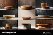 Wooden podiums. 61 images, a Decorative Illustration by Handmadefont (Thumbnail 9 of 14)