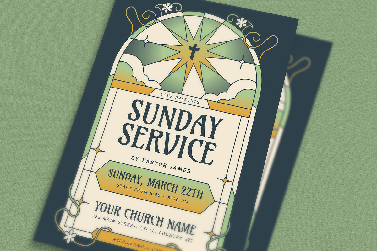 Sunday Service Flyer, a Flyer Template by Guuver (Photo 3 of 3)
