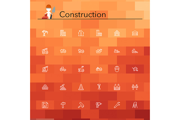 Construction Line Icons