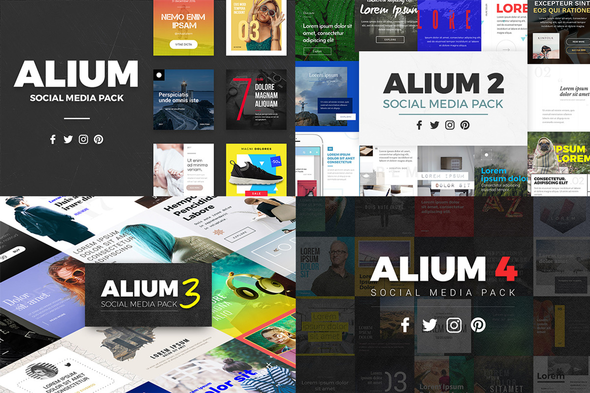 ALIUM BUNDLE | Social Media Pack, a Social Media Template by laaqiq (Photo 3 of 7)