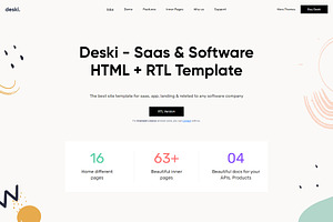 Deski - Saas HTML Template RTL