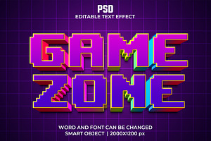 Game Zone 3d Text Effect