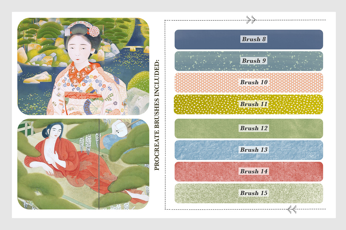 Tsuchida Bakusen Procreate Kit, a Brush Add-On by Digi Life (Photo 4 of 9)